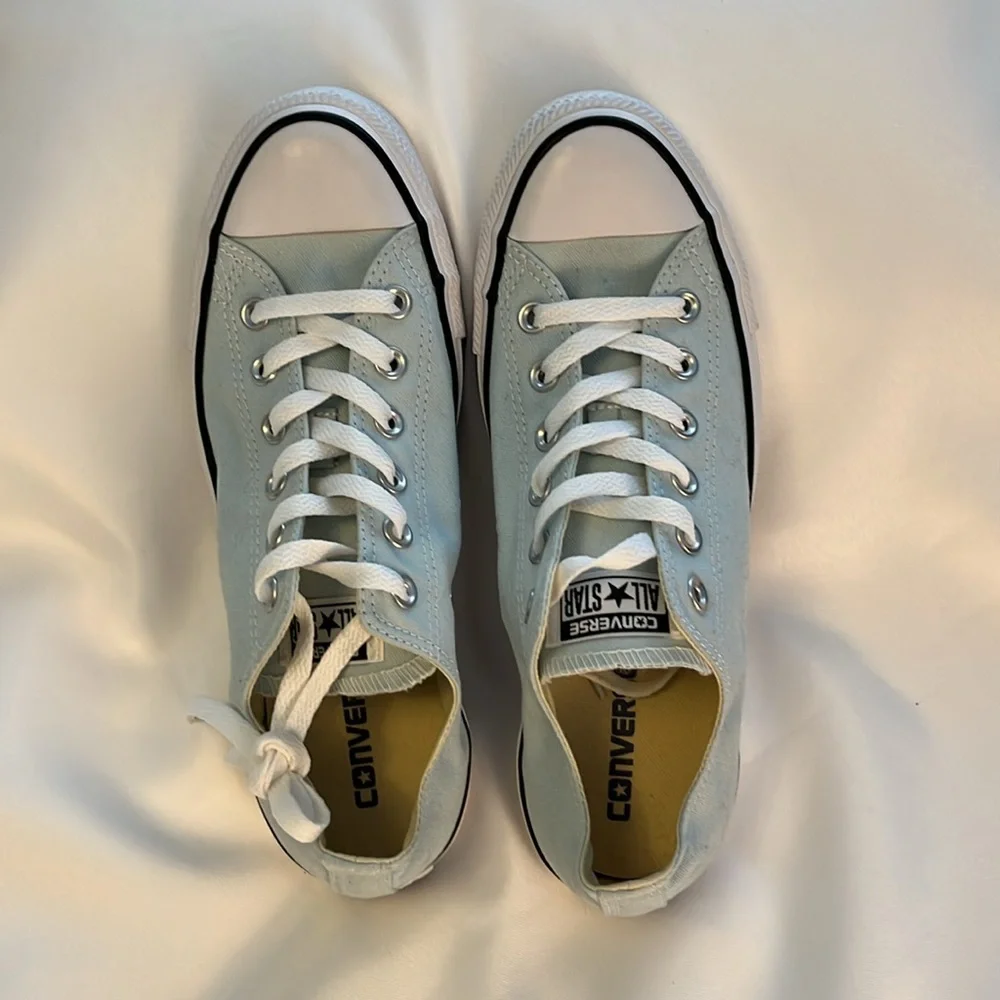 Classic Converse Light Aqua Canvas Sneakers. NWOT - Picture 2 of 6